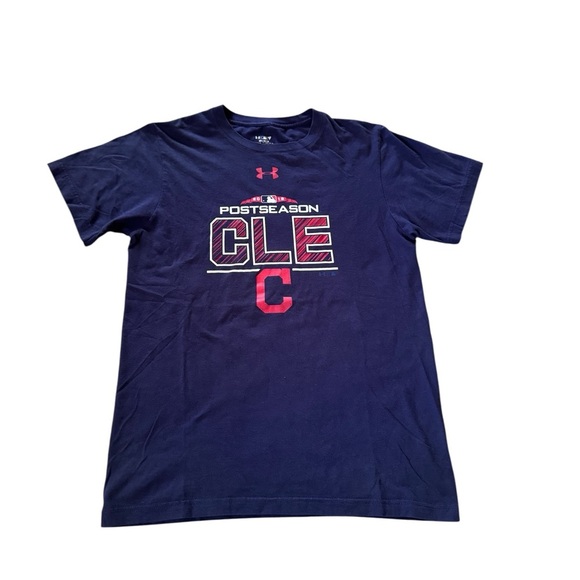 Cleveland Gaurdians 2018 Post Season Under Armour Heat Gear T Shirt Size Medium - Picture 1 of 4